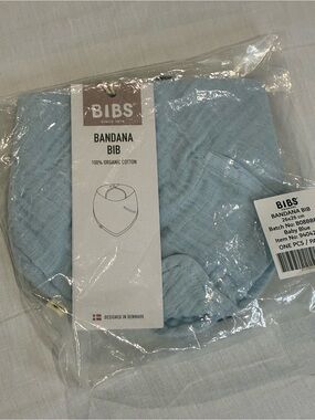 Bandana Bib in Baby Blue - 100% Organic Cotton